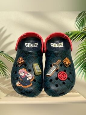 Crocs Kids Navy and Red Cartoon Clog Shoes 13